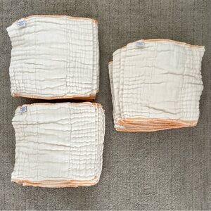 Cloth-eez Organic Prefold Diapers, Unbleached, Newborn Size